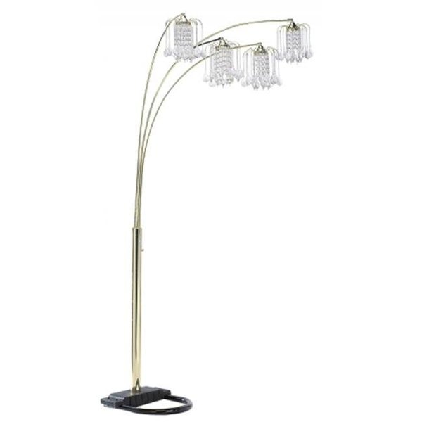 Cling Polished Brass - Finish Floor Lamp with Crystal - Like Shad CL26805